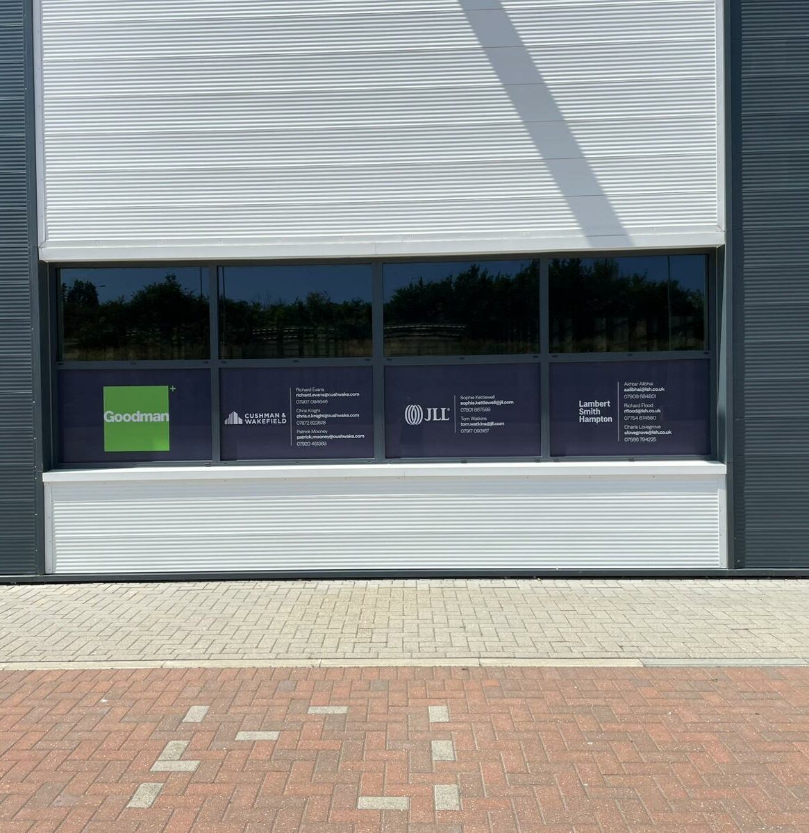 Large format print branding for launch event across two sites (Crossways 241 & Purfleet 343)
