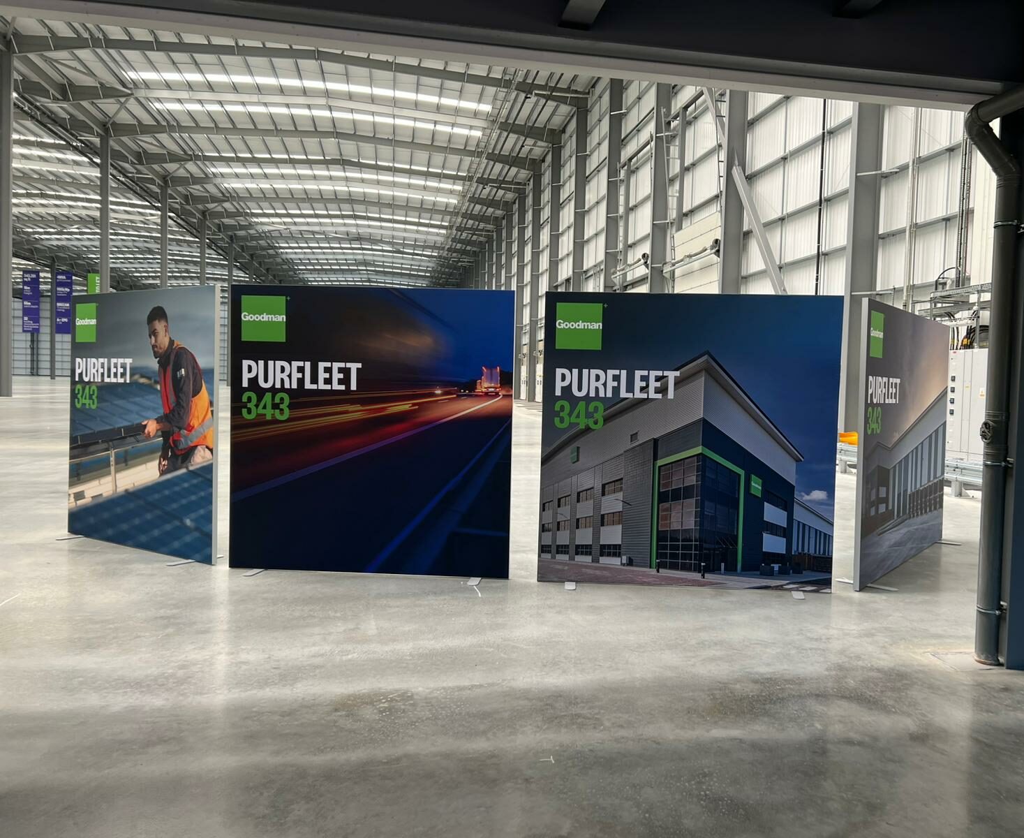 Goodman’s large format print branding for launch event